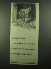 1939 Churchman's No. 1 Cigarettes Ad - Tell the Fireman picture