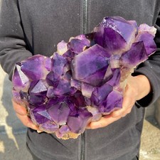 11.3LB Large Natural Amethyst geode quartz crystal cluster specimen Healing picture