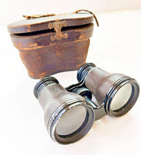Vintage French Lemaire Paris Opera-Glasses w/Case Collectible, As Is, Nonfunct picture