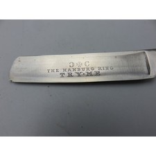 Vintage Joseph Elliot Best Silver Steel Straight Razor Hamburg Ring Try Me Black picture