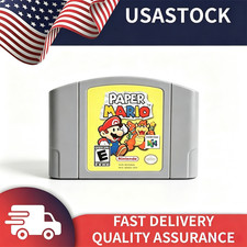 Paper Mario Games Cartridge For Nintendo 64 Console US Version Fast Shipping picture
