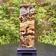 17.4LB Natural Chinese Landscape Picture Stone Slab Healing Crystal Decor Woo picture