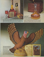 Vintage 1979 Wild Turkey Bourbon Whisky Double Page Advertisement Gift Guide Ad picture