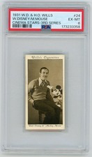 1931 WD & HO Wills Walt Disney Mickey Mouse Cinema Stars #24 3rd Ser PSA 6 EX-MT picture