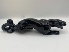 Vintage MCM Ceramic Black Panther Figurine 9.5