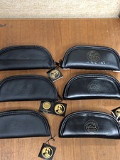 Lot 6 Franklin Mint Collector Knives Knife Black Pouches Cases picture
