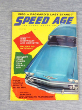 Speed Age Magazine January 1958 Auto Racing Chevrolet Corvette Packard MG Moss picture