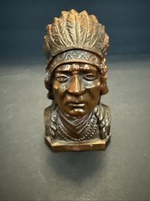 VINTAGE INDIAN CHIEF YOSEMITE NATIONAL PARK COIN BANK SOUVENIR picture