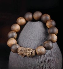 Vietnam Wild Agarwood Bracelet Malas Meditation Agilawood Prayer Beads 富森棋楠貔貅沉香 picture