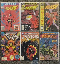 DC Comics Flash Annuals #1-6 (1987-93) - Baron Messner Waid GREAT Condition B&B picture
