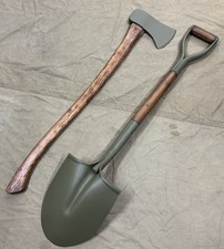 US ARMY MILITARY VEHICLE SHOVEL & AXE - MATCHING SET - WILLYS JEEP MB FORD GPW picture