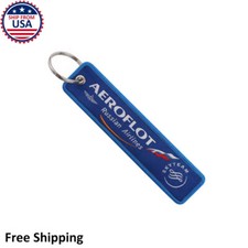 Aeroflot Airline International Collectibles Car Keychain Travel Luggage Bag Tag picture