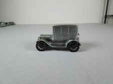 Vintage 1974 Banthrico 1926 Ford Model T Fordor Sedan Metal Bank Satin Silver picture