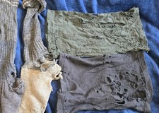 WW2 German Wehrmacht Issue Fusslappen Foot Wraps Set ORIGINAL Field Worn RELICS picture