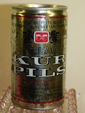 BrauAG KUR PILS PREMIUM PILSNER - 11 flo oz Rare RED & WHITE BEER CAN 1970's picture