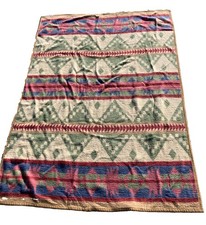 Vintage Biederlack Throw Blanket Southwest Native Aztec Vintage 52” X 72 picture