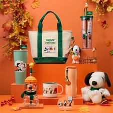 Starbucks Korea Peanuts Pumpkin Halloween Snoopy Tumbler Mug Bag 2026 Pick picture