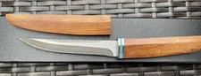 Japanese Fixed Blade Tanto Hand Forged Knife with Wooden Sheath picture