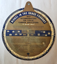 1938 International Nickel Company INCO Slide Wheel Nickel In Brass Foundry 9