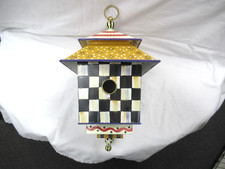 MacKenzie Childs Courtly Check it Out Pagoda Metal Painted Birdhouse Nice picture