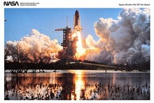 1982 NASA Space Shuttle Columbia STS 4 Launch Kennedy Space Center Florida Photo picture