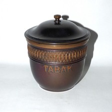 Antique Dutch Copper Tobacco Jar Humidor 'TABAK' Art Deco 1920-1930 Tiel Era picture