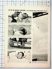 1937 San Francisco Bay Bridge Jumper Ray Woods Breaks Back Magazine Page picture
