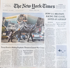 The New York Times Newspaper April 6 2026 Complete Print Paper UNREAD NYT picture