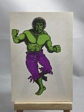 Vintage Marvel The Incredible Hulk Fasson Crack N' Peel Back Sticker Card picture