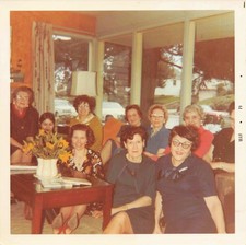 VTG Photo Women Indoor Social Gathering Mid Century Color Snapshot picture