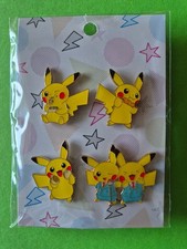 SEALED Pokémon Center Osaka DX 2019 Pikachu Pin Badge Set of 4 Manzai Japan picture
