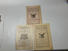 CIVIL WAR VETERAN GAR GROUP OF 3 PROGRAMS 1904-1914 PARKER & SMITH POST GAR picture