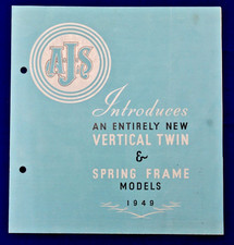 Original factory 1949 AJS sales brochure, 500 twin and models 16, 18 picture