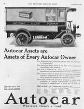 1920 Autocar Open Cab 1.5 T Delivery Truck - NABISCO - Ardmore, PA Ad #2167 picture