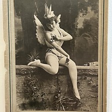 Antique Cabinet Card Photograph Beautiful Woman Actress Fannie Ward Fairy NY picture