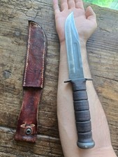 KA-BAR USMC fighting knife 11.5 inch entire knife, 6.75 inch blade 13 inch sleev picture