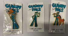 3 X 1985 Vintage Gumby and Pokey Pin Set picture