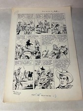 BILLY THE KID #13 original art  WESTERN 1952 FIGHT OVER GIRL HATE MEN TOBY picture