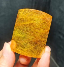 RARE 55g Natural Golden Rutilated lnclusions Quartz Gold Needles Crystal BY1729 picture