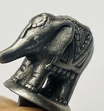 Vintage Pewter Circus Elephant Birthday Cake Cupcake ￼ Collectible picture