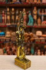Golden Sobek Crocodile god of the Nile & power statue in Ancient Egypt picture