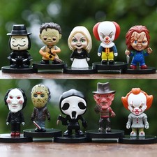 10PCS Horror Movie Series Jason Freddy Clown Action Figure Toy PVC Model picture