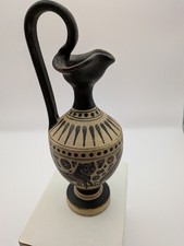 Signed G. Liulias Hand Painted Greek Corinthian Oinochoe Replica Pitcher No. 501 picture