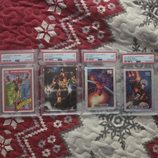 Marvel PSA Graded 4-Card Lot Iron Man & War Machine 1990/1994 Holofoil picture
