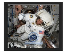 ASTRONAUT JACK FISCHER SUIT FIT CHECK ABOARD ISS MAY 2017 8X10 FRAMED PHOTO picture