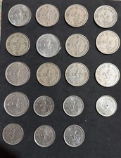1960,1970,1973,1974,1975-1992 Hong Kong Lot Of 20 One Dollar Copper Nickel Coins picture