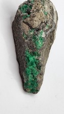 92g Natural Muzo Emerald Matrix Specimen Gem Green Crystals Pyrite Calcite 70mm picture