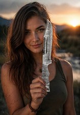 Handmade Damascus Steel Blank Blade - High-Quality Custom Knife HUNTING Tacker picture