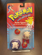 *NIB* Hasbro Pokémon Battle Figures Clefairy/Clefable Pokeball and Battle Discs picture