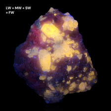 Beautiful Bi Color Fluorescent Marialite Scapolite On Calcite Matrix 4135 Gram picture